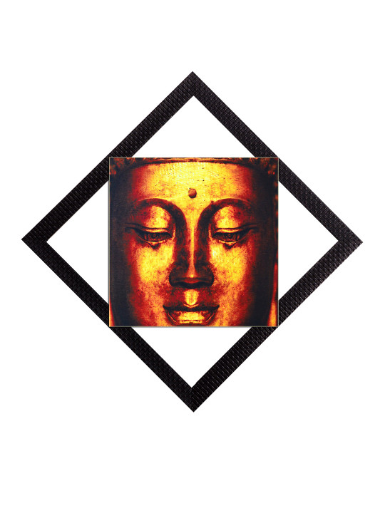 Artisyn Brown & Gold-toned Lord Buddha UV Wall Art
