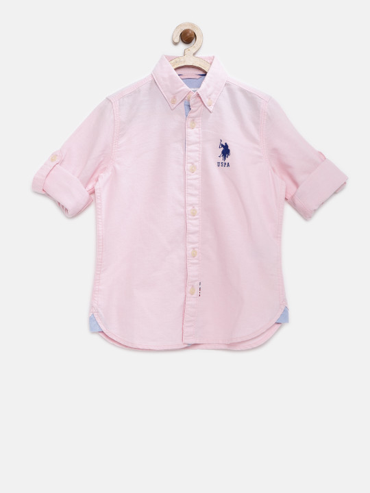 Boys Pink Casual Shirt