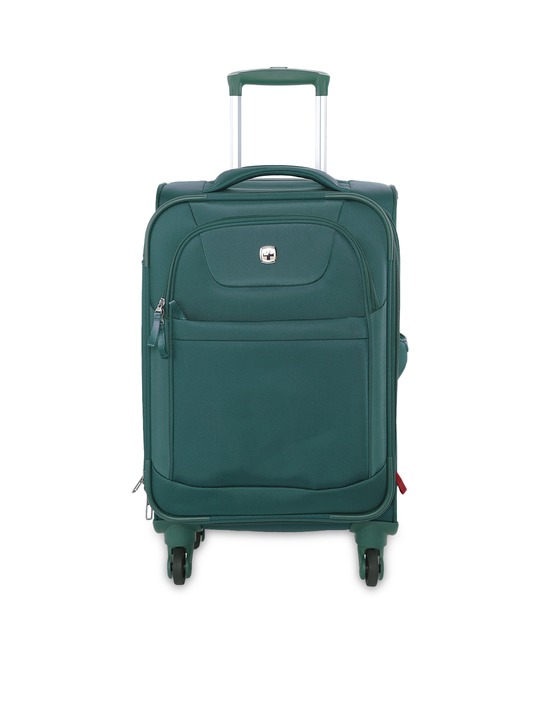 Unisex Green Spinner-Holly Leaf Small Trolley Suitcase