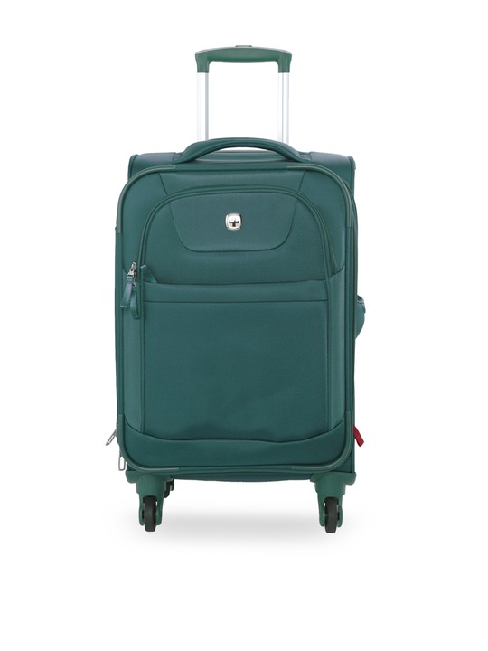 Unisex Green Spinner Large Trolley Suitcase