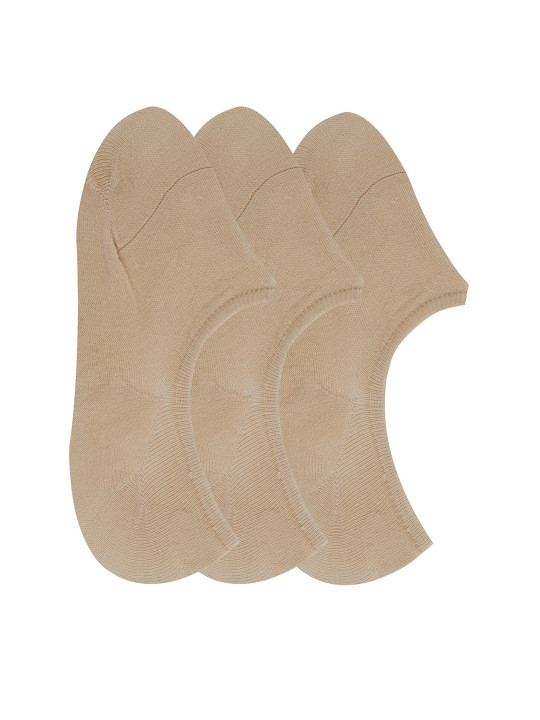 N2S NEXT2SKIN Women Pack Of 3 Beige Solid Shoe Liners