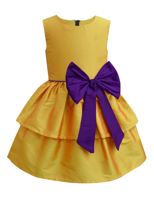 A.T.U.N. Yellow & Purple Layered Dress