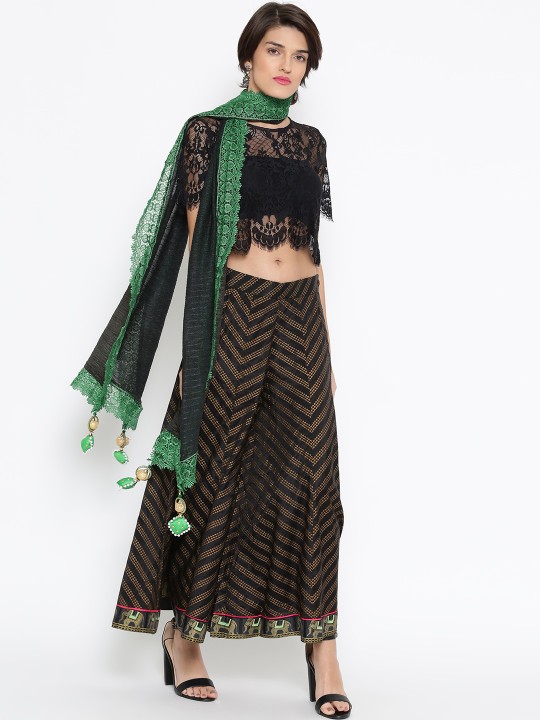 Black & Green Shimmer Stole