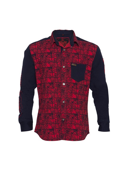 Red Regular Fit Printed Casual Shirt 3-4Y -  1249
