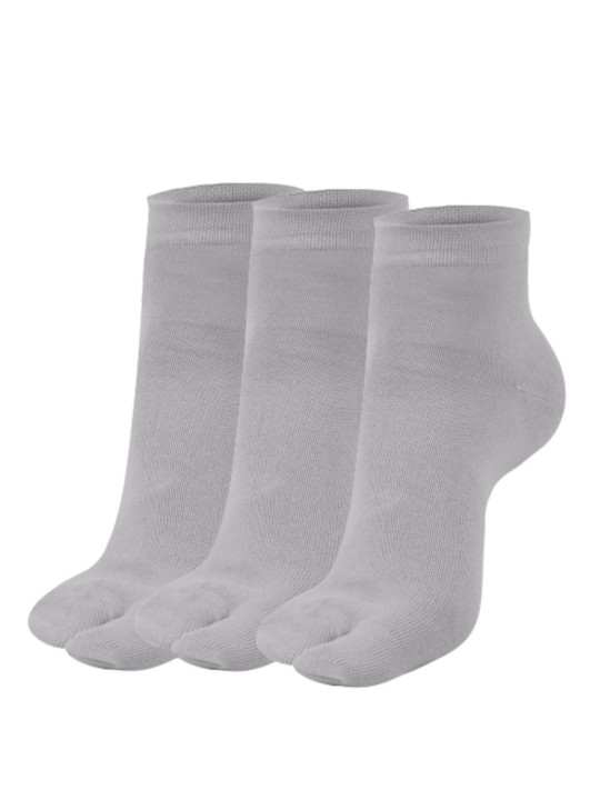 N2S NEXT2SKIN Women Pack of 3 Grey Ankle Length Socks
