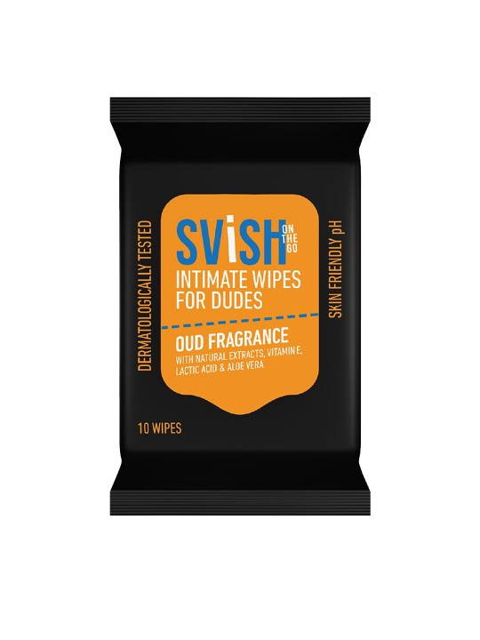 Svish On The Go Men Intimate Hygiene Wipes -10 Wipes