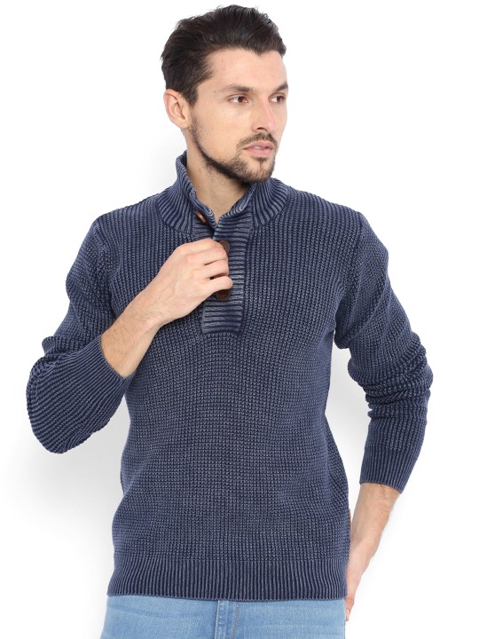 Blue Patterned Sweater S