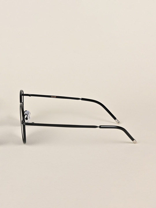 unisex black lens & black round sunglasses 1915mg3625