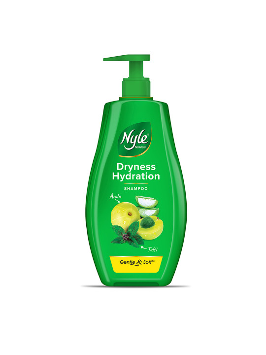 Nyle Dryness Hydration Shampoo with Tulsi, Amla & Aloe Vera for Soft Hair 800ml