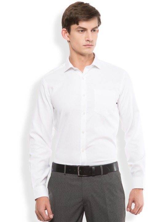 Men White Slim Fit Formal Shirt 39