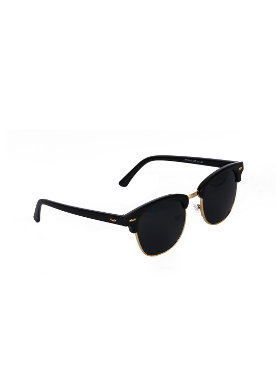 unisex black browline sunglasses with uv protected lens msrgsasim0820