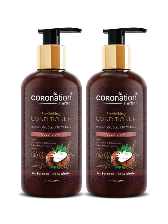 COROnation Herbal Set Of 2 Revitalizing Conditioner with Coconut Milk 300 ml each