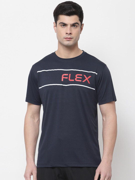 OFF LIMITS Men Navy Blue Typography Printed T-shirt