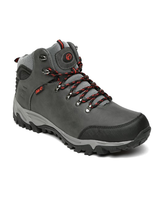 Men Grey High Top Trekking Shoes 8