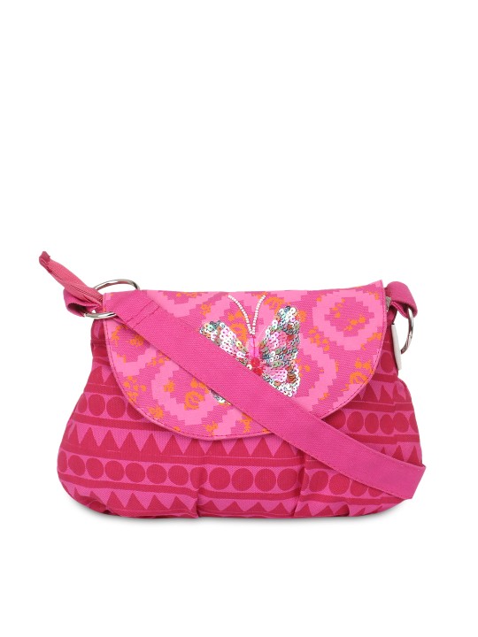 Pink Printed Sling Bag