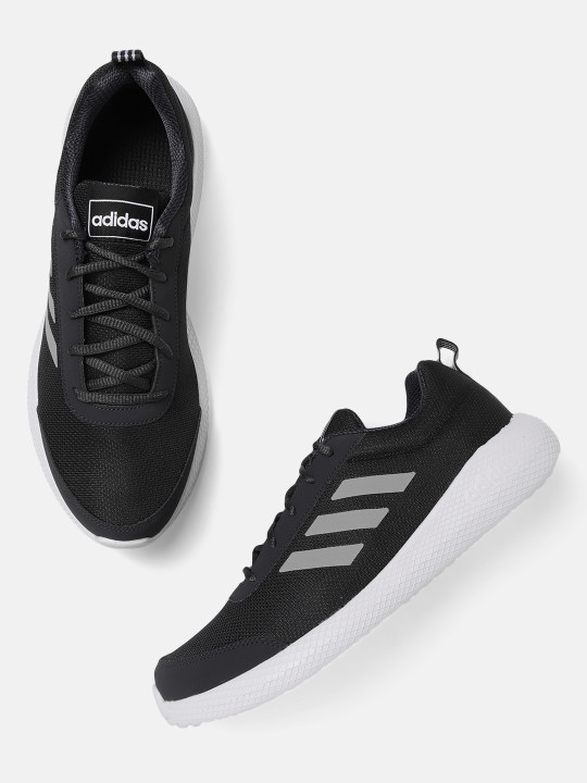 Men Black Woven Design Classigy Running Shoes