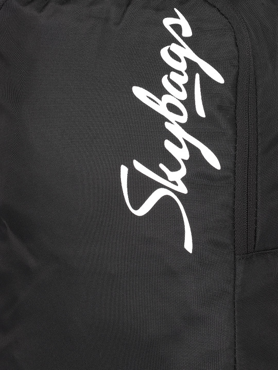 unisex black brand logo backpack