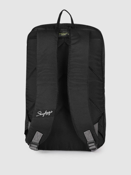 unisex black brand logo backpack
