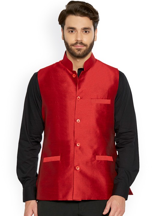Maroon Nehru Jacket S