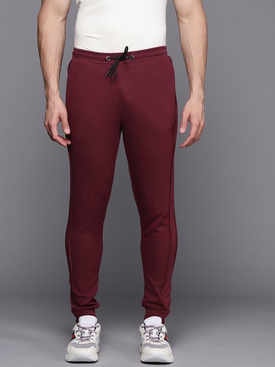 Allen Solly Tribe Men Maroon Solid Joggers