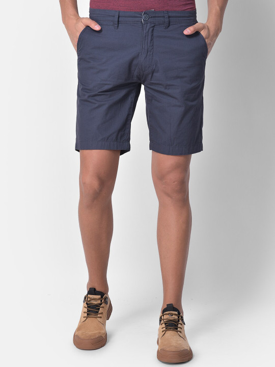 Woodland Men Navy Blue Sports Shorts