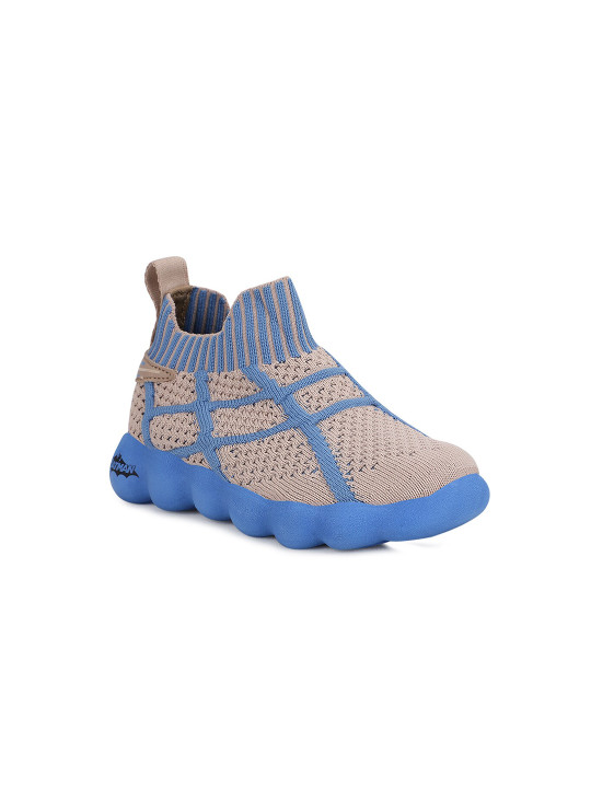 Campus Kids Beige Mesh Walking Shoes