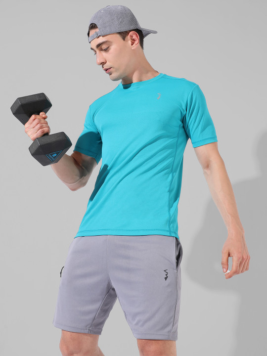 Campus Sutra Men Blue Outdoor T-shirt