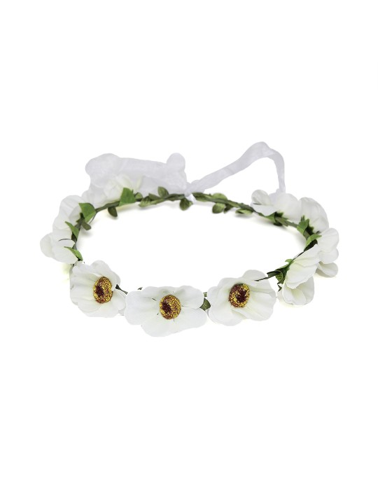 Off-White Floral Hair Wreath