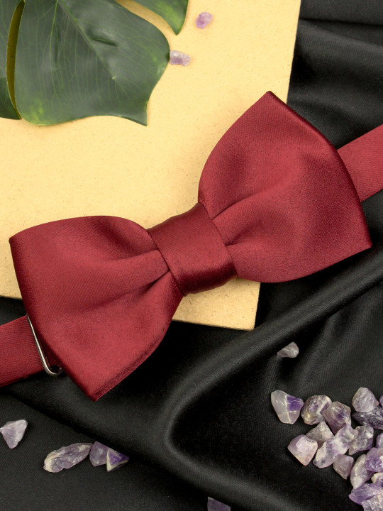 PELUCHE Men Brown Solid Bow Tie