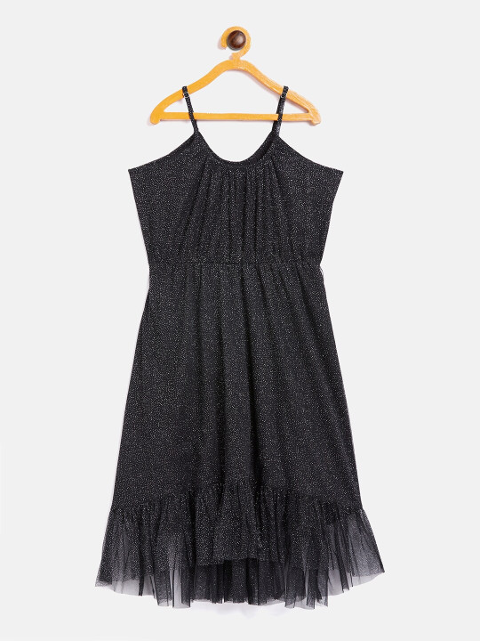 Noh.Voh - SASSAFRAS Kids Noh Voh - SASSAFRAS Kids Black Shimmer Fit & Flared Dress