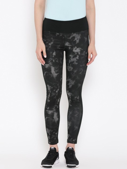 Black & Grey Printed Tights S