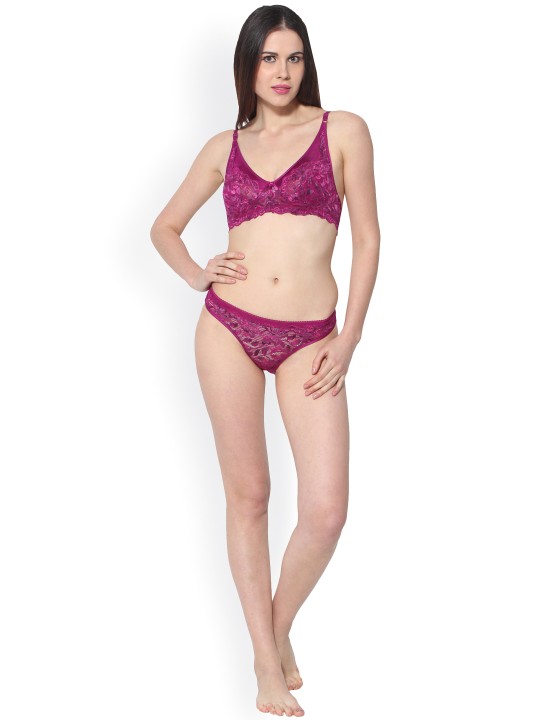 Magenta Lace Lingerie Set 1063 32B
