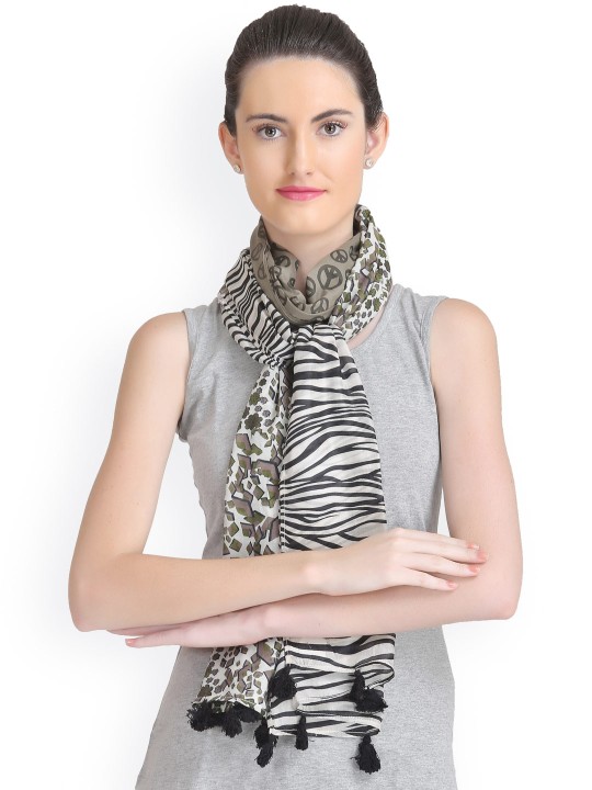 Black & White Animal Print Stole