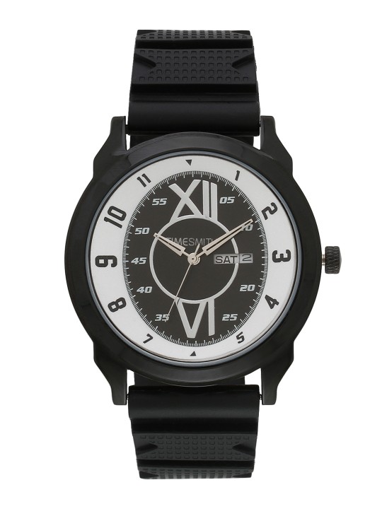 Men White & Black Dial Watch TSM-064