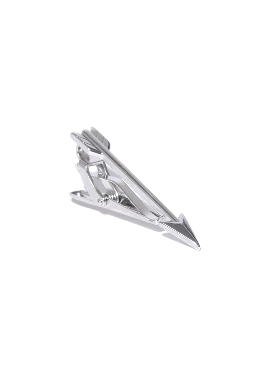 Silver-Toned Arrow-Shaped Tie Pin