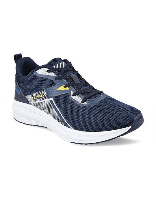 Campus Men Navy Blue & White Solid Running Shoes