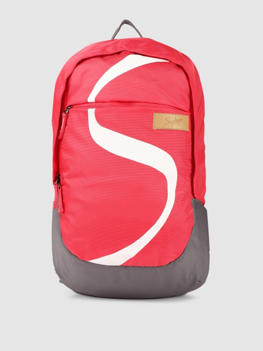 Skybags Unisex Pink Brand Logo Backpack