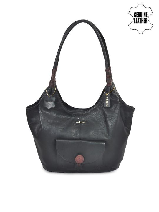 Black Genuine Leather Shoulder Bag