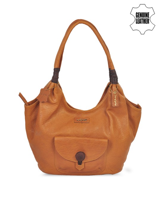 Tan Brown Genuine Leather Shoulder Bag