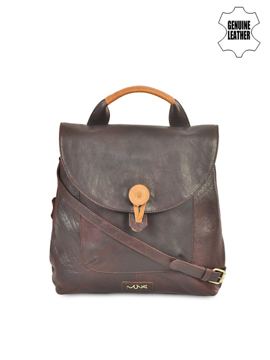 Brown Genuine Leather Satchel