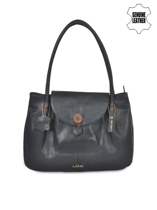 Black Genuine Leather Shoulder Bag