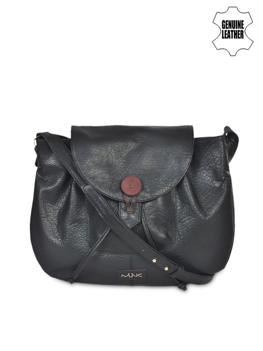 Black Genuine Leather Sling Bag