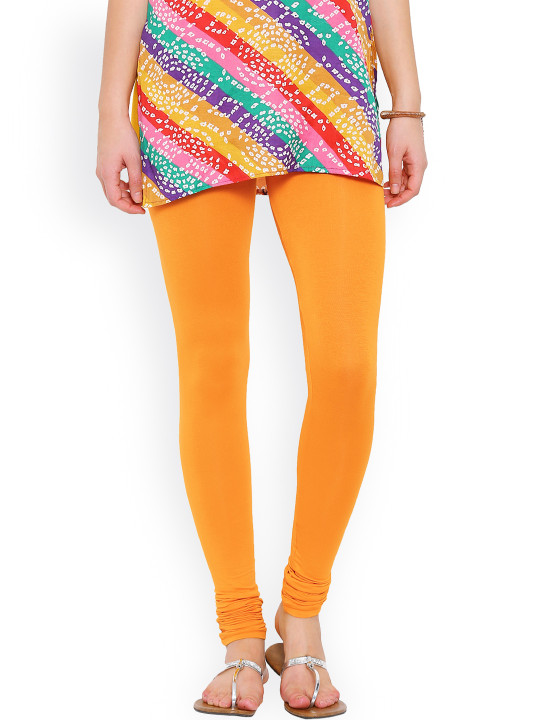 Orange Churidar Leggings
