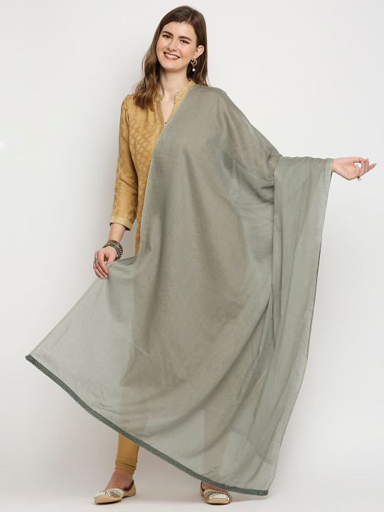 Dupatta Bazaar Green Pure Cotton Dupatta
