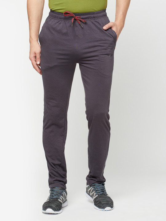 SPORTO Men Charcoal Solid Track Pants
