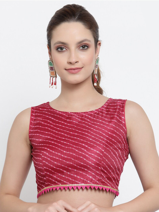 NEUDIS Maroon Print Crop Top