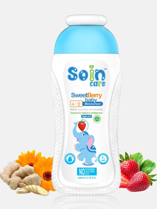 Soin Care Sweet Berry Baby Moisturiser Cream with Calendula Oil & White Curcumin 200 ml