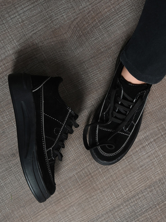 El Paso Women Black Solid Lightweight Sneakers
