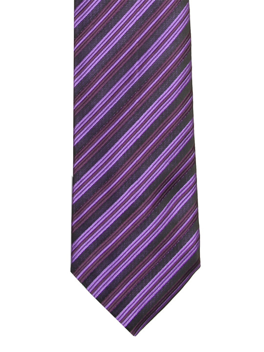 Calvadoss Men Purple Striped Broad Tie