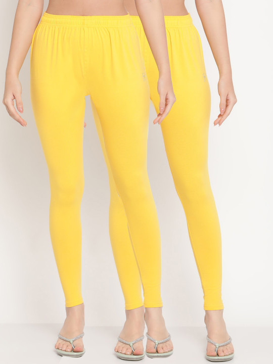 TAG 7 Pack of 2 Yellow Ankle Length Leggings